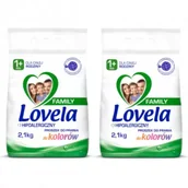 Środki do prania - Lovela Family hipoalergiczny proszek do prania kolorów Zestaw 2 x 2.1 kg - miniaturka - grafika 1