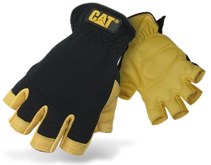 CAT rękawice Half-finger Prem. Deerskin Gel Pad XL - Rękawice robocze CAT rękawice Half-finger Prem. Deerskin Gel Pad XL - Rękawice robocze - miniaturka - grafika 1