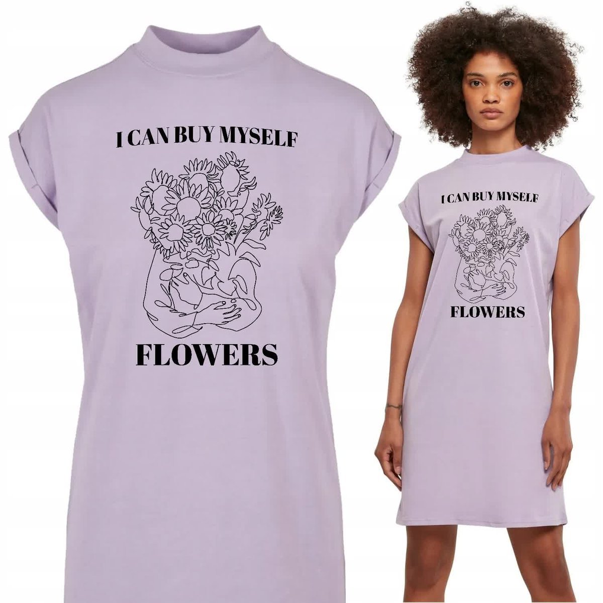 Koszula Nocna Lawendowa BUY MYSELF Różne Wzory L