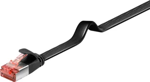 CAT 6 kabel krosowy płaski,U/FTP, czarny - Długość kabla 0.5 m - Kable miedziane - miniaturka - grafika 1
