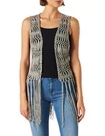 Kamizelki damskie - myMo ROCKS Damska kamizelka Rovic, szara, XS/S - miniaturka - grafika 1