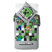 Pościel dla dzieci - Pościel 140x200 Minecraft Steve Creeper Gra Game dla Gracza Bawełniana - miniaturka - grafika 1