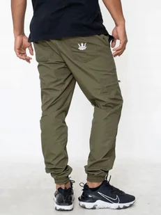 Spodnie Bojówki Męskie Jigga Materiałowe Jogger Ripstop Cargo Oliwkowe XXL - Spodnie męskie - miniaturka - grafika 1