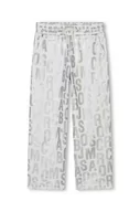 Spodnie i spodenki dla dziewczynek - Marc Jacobs spodnie dresowe bawełniane dziecięce kolor beżowy wzorzyste - miniaturka - grafika 1