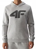 Bluzy męskie - Męska dresowa bluza z kapturem 4F M1464 szary 3XL - miniaturka - grafika 1