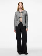 Swetry damskie - Pieces Kardigan "Pcsilly" w kolorze szarym - miniaturka - grafika 1