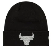 Czapki damskie - Czapka zimowa NEW ERA Chicago Bulls NBA Metallic Knit Beanie czarna - miniaturka - grafika 1