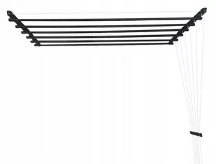 Suszarka Sufitowa Łazienka Balkon 6Pr/160Cm Czarna - Suszarki na ubrania - miniaturka - grafika 1