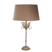 Lampy stojące - Elstead Lampka biurkowa AMARILLI AML/TL BR/GLD abażurowa LAMPA nocna z kryształk - miniaturka - grafika 1