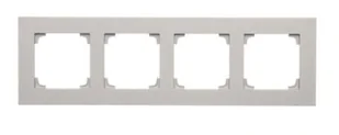 Kontakt Simon Ramka poczwórna LINE Simon 55 - aluminium mat - Klawisze i ramki - miniaturka - grafika 1