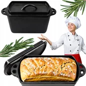 Formy do ciast - BRYTFANNA ŻELIWNA FORMA DO PIECZENIA CIASTA CHLEBA PASZTETU KEKSÓWKA 29 CM - miniaturka - grafika 1