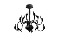 Lampy sufitowe - Azzardo Snake MD 6230-12 Czarny Lampa Wisząca MD 6230-12 BK - miniaturka - grafika 1