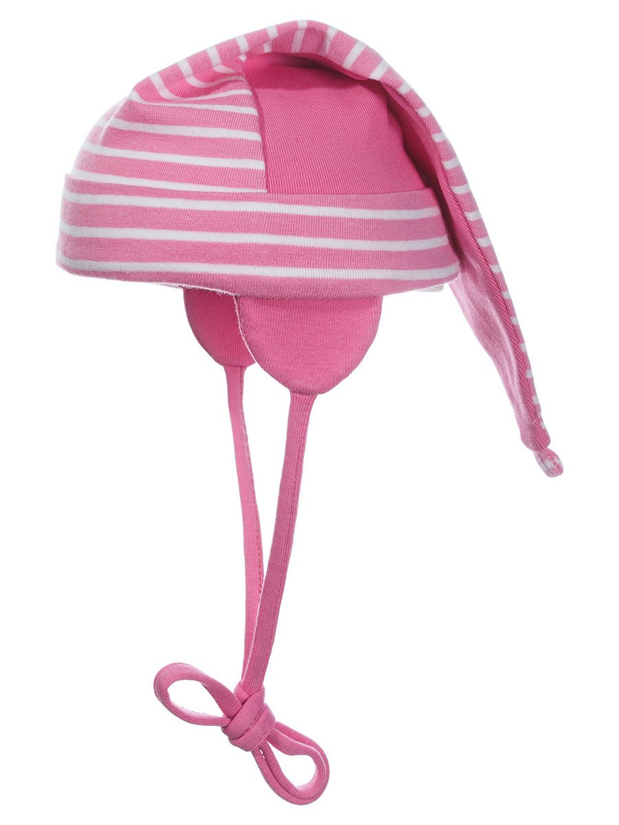Niemowlęca czapka wiązana smerfetka różowa Doll r.45