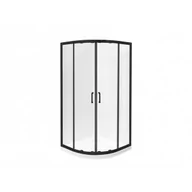 Kabiny prysznicowe - BESCO MPB-80-190-C MODERN BLACK kabina półokrągła przejrzyste szkło 80 x 80 x 190 - miniaturka - grafika 1