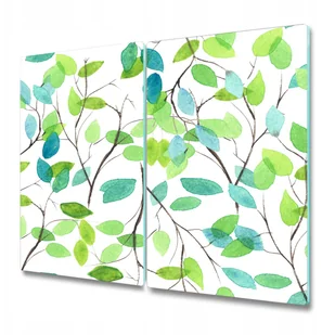 Dwuczęściowa Deska Kuchenna ze Wzorem - Zielone gałązki - 2 sztuki 30x52 cm - Deski do krojenia Dwuczęściowa Deska Kuchenna ze Wzorem - Zielone gałązki - 2 sztuki 30x52 cm - Deski do krojenia - miniaturka - grafika 1