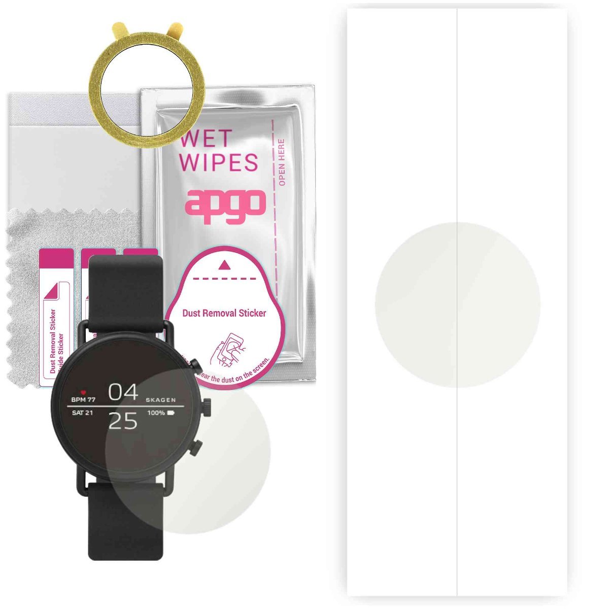 1x Folia hydrożelowa MATOWA do Skagen SKT5100 Connected - apgo Smartwatch Hydrogel MATTE Protection Ochrona na ekran smartwatcha