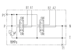 Rozdzielacz hydrauliczny Presko , 3-sekcyjny sterowany elektrycznie 12V - Akcesoria do hydrauliki siłowej - miniaturka - grafika 1
