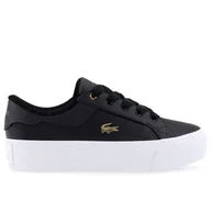 Buty sportowe damskie - Buty Lacoste Ziane Platform Leather 745CFA0013-312 - czarne - miniaturka - grafika 1