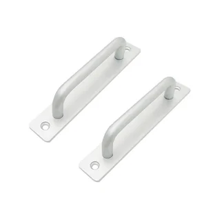 1 opakowanie klamek do drzwi, ozdobne klamki dwuotworowe ze stopu aluminium w kolorze srebrnym - Zawiasy, okucia i inne akcesoria 1 opakowanie klamek do drzwi, ozdobne klamki dwuotworowe ze stopu aluminium w kolorze srebrnym - Zawiasy, okucia i inne akcesoria - miniaturka - grafika 1