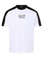 Koszulki męskie - EA7 Emporio Armani - T-shirt męski, biały - miniaturka - grafika 1