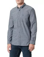 Koszule męskie - camel active Koszula męska Vichy w kratę, granatowy, 3XL - miniaturka - grafika 1