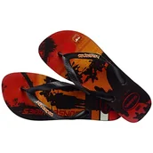 Klapki i japonki męskie - Havaianas Męskie klapki Hype Blackblack Begonia Orange, Czarny czarny begonia pomarańczowy, 35/36 EU - miniaturka - grafika 1
