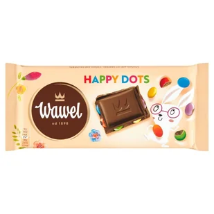Czekolada Happy Dots z drażami 90g Oferta Wiosenna Wawel - Czekolada - miniaturka - grafika 1