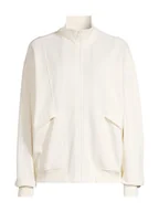 Bluzy damskie - Bluza CASALL Comfy Full Zip Sweater biały - miniaturka - grafika 1