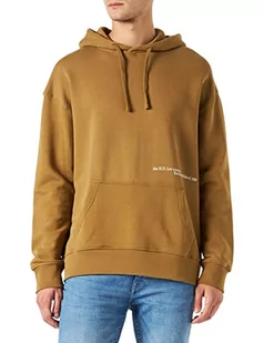 Lee Męska bluza z kapturem z logo, amonit, S - Bluzy męskie - miniaturka - grafika 1