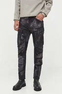 Spodnie męskie - G-Star Raw spodnie bawełniane kolor szary dopasowane - miniaturka - grafika 1