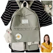 Plecaki szkolne i tornistry - PLECAK SZKOLNY DLA NASTOLATKI KOLORY DUŻY A4 MODNY TORNISTER MŁODZIEŻOWY - miniaturka - grafika 1