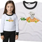 Piżamy dla dziewczynek - Piżama dziecięca Zając Królik W Marchewkowozie 98/104 - VoloDonum - miniaturka - grafika 1