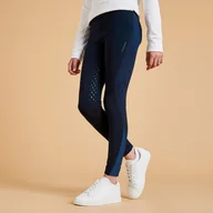 Bryczesy - Legginsy do jazdy konnej Fouganza 500 z silikonem - miniaturka - grafika 1