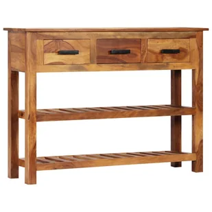 Szafka z 3 szufladami, 110 x 30 x 80 cm, lite drewno akacjowe Lumarko! - Szafki do salonu - miniaturka - grafika 13