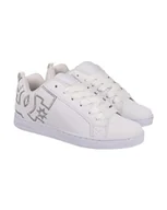 Trampki damskie - DC Shoes Damskie trampki Court Graffik, White/M Silver, 38 EU, White M Silver, 38 EU - miniaturka - grafika 1