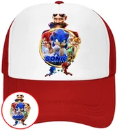 Czapki i chusty sportowe męskie - CZAPKA Z DASZKIEM SONIC DLA DZIECI NA LATO SIATKA CZERWONA BEJSBOLÓWKA - miniaturka - grafika 1