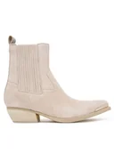 Botki damskie - Guess Kowbojki FLTLN2 SUE10 Beżowy - miniaturka - grafika 1