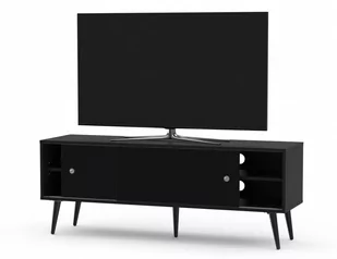 Sonorous Drewniana szafka rtv RETRO RTRA-140-VIC-BLK szerokość 140 cm RTRA-140-VIC-BLK - Szafki RTV - miniaturka - grafika 2