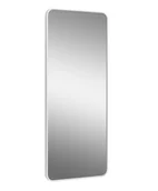 Lustra - Lustro prostokątne z zaokrąglonymi rogami 120x50 cm biała rama do łazienki salonu przedpokoju nowoczesne dekoracyjne - miniaturka - grafika 1