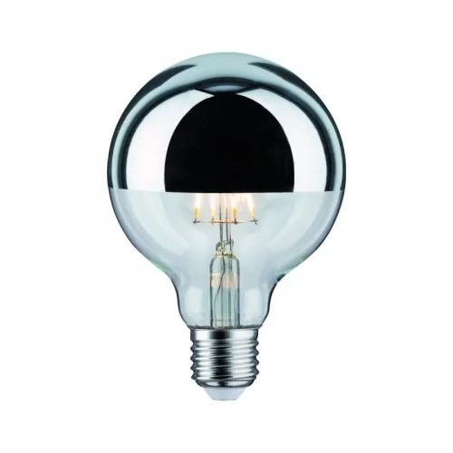 Paulmann Żarówka LED E27 827 6,5W lustrzana srebrna