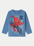 Bluzki damskie - NAME IT Bluzka SPIDERMAN 13231947 Niebieski Regular Fit - miniaturka - grafika 1