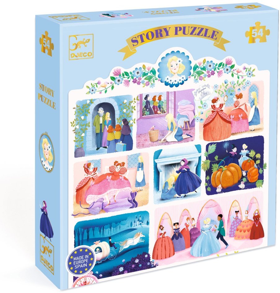 Djeco Puzzle - Historia - Kopciuszek 54 vnt.