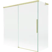 Parawany nawannowe - Mexen Rox L parawan nawannowy 2-skrzydłowy rozsuwany 160 + 70 x 150 cm, transparent, złoty szczotkowany - 8C9L-160-070-55-00 - miniaturka - grafika 1