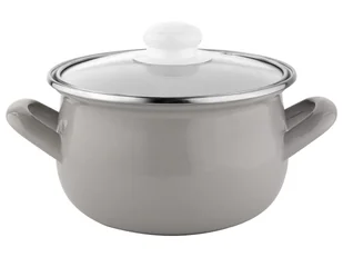 Fl1 GARNEK EMALIOWANY CAPRI PYZA Z/P 22CM 5,3L JASNY SZARY 011-GAR-AV/6C/22 - Garnki - miniaturka - grafika 1