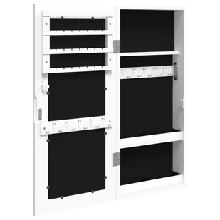 Wisząca szafka na biżuterię, z lustrem, biała, 30x8,5x67 cm Lumarko! - Szafki łazienkowe - miniaturka - grafika 6
