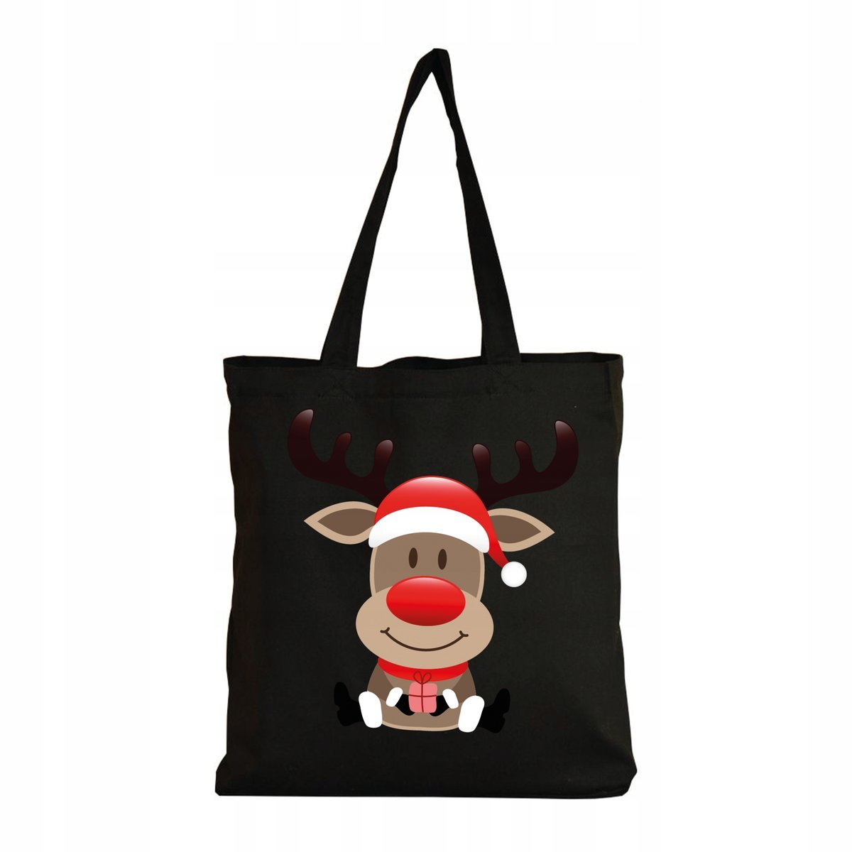 Eko Torba na ramię Zakupy Shopper Torebka Bawełniana Świąteczna Renifer #5