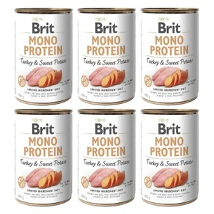 Brit Mono Protein z indykiem i słodkimi ziemniakami 6 x 400 g - Mokra karma dla psów - miniaturka - grafika 1