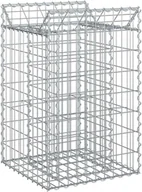 Pozostałe ozdoby ogrodowe - vidaXL Podniesione łóżko gabionowe Srebrny 50 x 50 x 80 cm - miniaturka - grafika 1