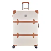 Walizki - Walizka duża podróżna kółka bagaż exclusive  28" - biała Semi Line - miniaturka - grafika 1