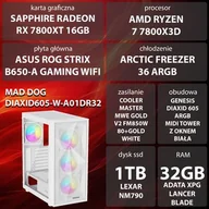 Zestawy komputerowe - Komputer MAD DOG DIAXID605-W-A01DR32 R7-7800X3D 32GB RAM 1TB SSD Radeon RX7800XT Wi-Fi - miniaturka - grafika 1